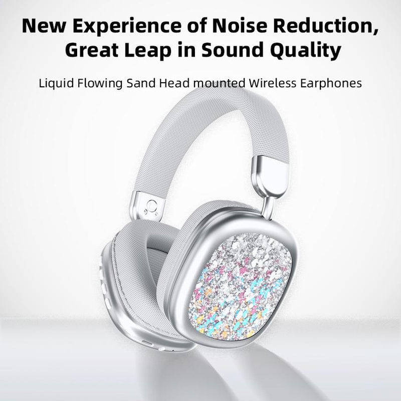 YANUQIA Wireless Headphones, Over-Ear Headphones, Hi-Fi Stereo Noise-Cancelling Headphones, Suitable for Travel, Work, Sports and Games, Built-In Microphone, Large Battery for Long-Lasting, Suitable for Iphone, Laptop, Ios/Android Bluetooth Headphones